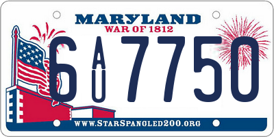 MD license plate 6AU7750