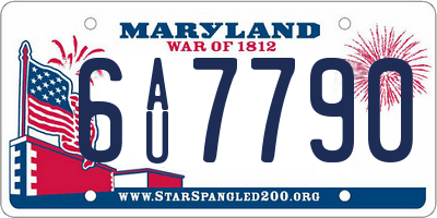 MD license plate 6AU7790