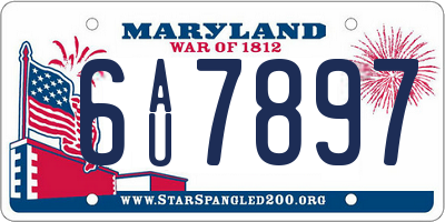 MD license plate 6AU7897