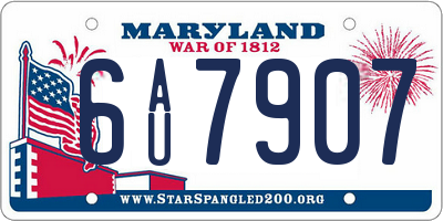 MD license plate 6AU7907
