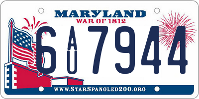 MD license plate 6AU7944