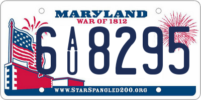 MD license plate 6AU8295