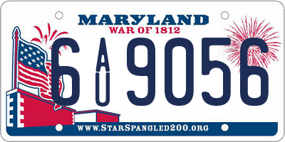 MD license plate 6AU9056