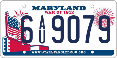 MD license plate 6AU9079