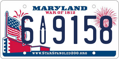 MD license plate 6AU9158