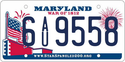MD license plate 6AU9558