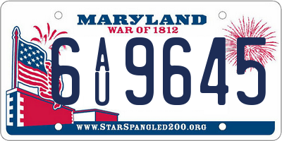 MD license plate 6AU9645