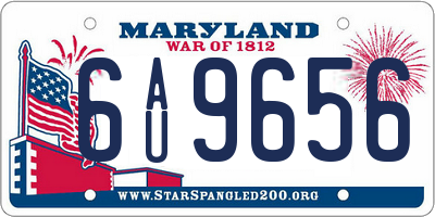 MD license plate 6AU9656