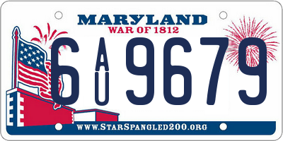 MD license plate 6AU9679