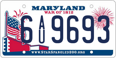 MD license plate 6AU9693