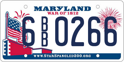 MD license plate 6BB0266