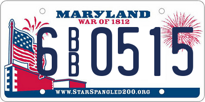 MD license plate 6BB0515