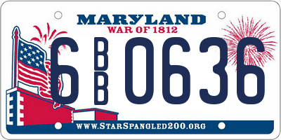 MD license plate 6BB0636