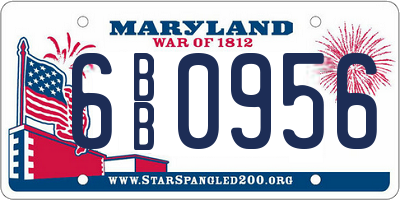 MD license plate 6BB0956