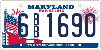 MD license plate 6BB1690