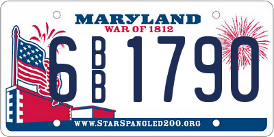 MD license plate 6BB1790