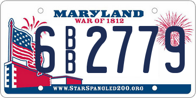 MD license plate 6BB2779