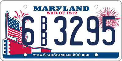 MD license plate 6BB3295
