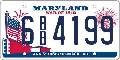 MD license plate 6BB4199