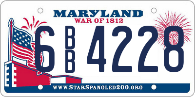 MD license plate 6BB4228