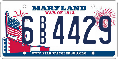 MD license plate 6BB4429