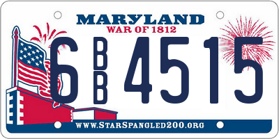 MD license plate 6BB4515
