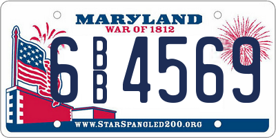 MD license plate 6BB4569