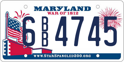 MD license plate 6BB4745