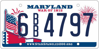 MD license plate 6BB4797