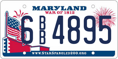 MD license plate 6BB4895