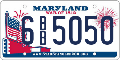 MD license plate 6BB5050