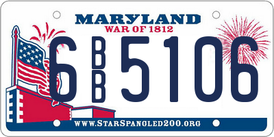 MD license plate 6BB5106