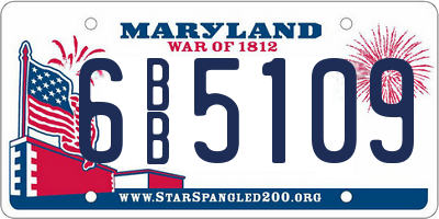 MD license plate 6BB5109