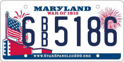 MD license plate 6BB5186