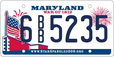 MD license plate 6BB5235