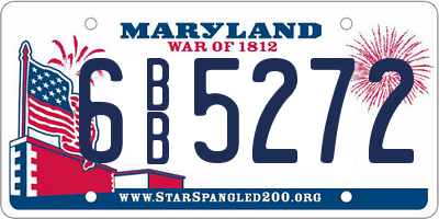 MD license plate 6BB5272