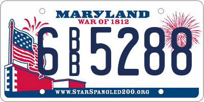 MD license plate 6BB5288