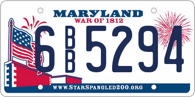 MD license plate 6BB5294