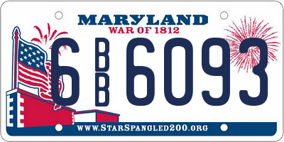 MD license plate 6BB6093