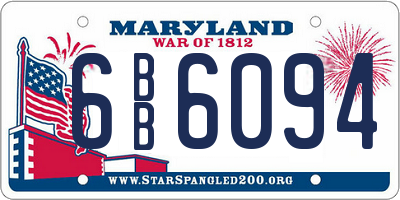 MD license plate 6BB6094