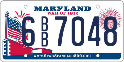 MD license plate 6BB7048
