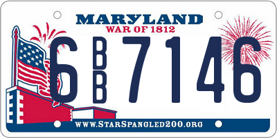 MD license plate 6BB7146