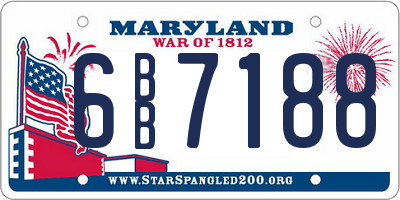 MD license plate 6BB7188