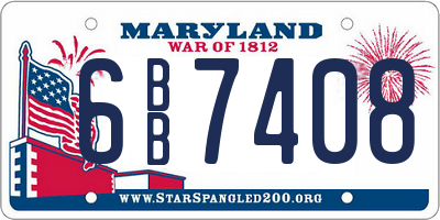 MD license plate 6BB7408
