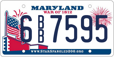 MD license plate 6BB7595