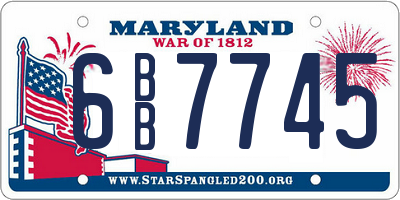 MD license plate 6BB7745