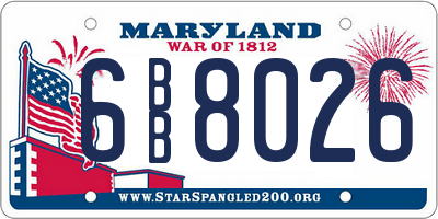 MD license plate 6BB8026