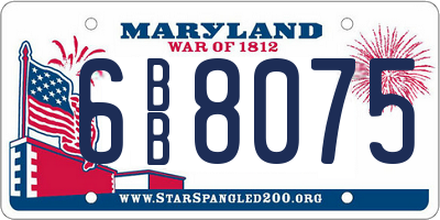 MD license plate 6BB8075