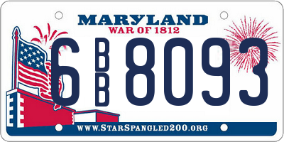 MD license plate 6BB8093