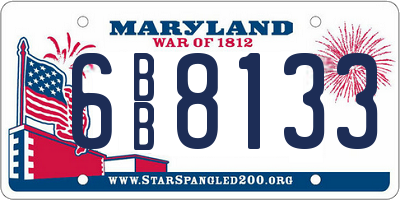MD license plate 6BB8133